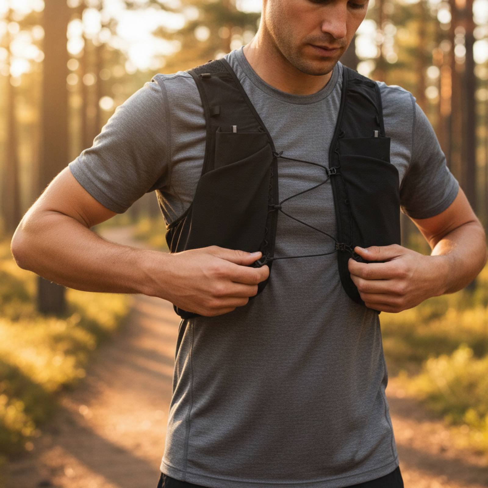 Reflective Running Gear Vest - Lekka kamizelka do biegania, oddychająca, lekka
